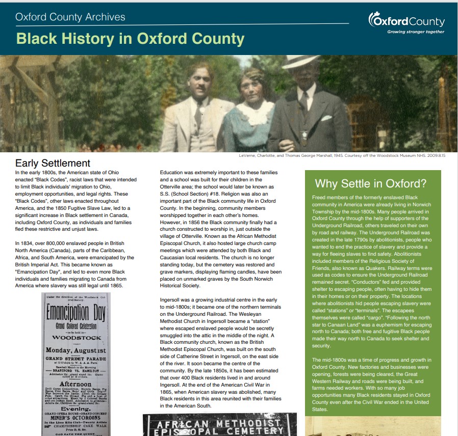Oxford Black history large poster.
